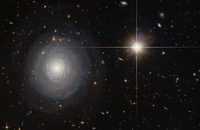 A lonely galaxy gives birth to hundreds of stars